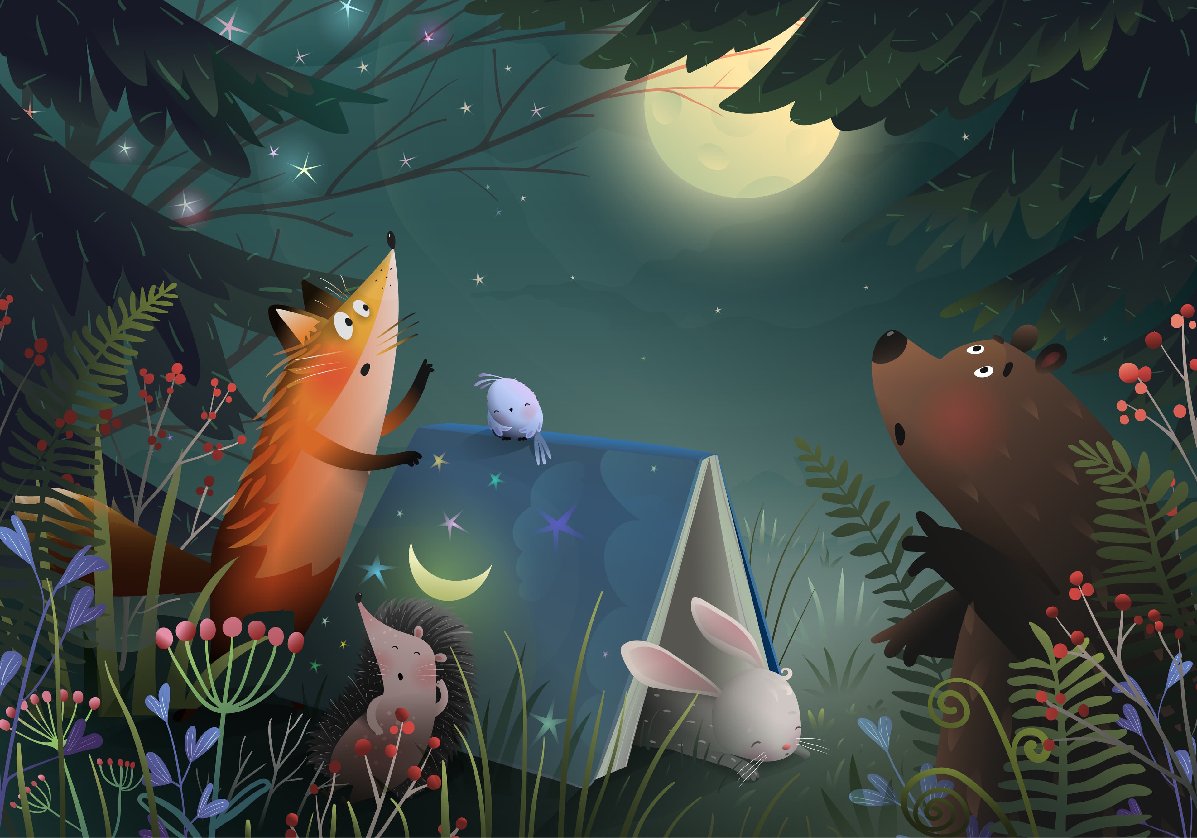 Gute-Nacht-Geschichten ohne Worte – Erzählen mit Bildern